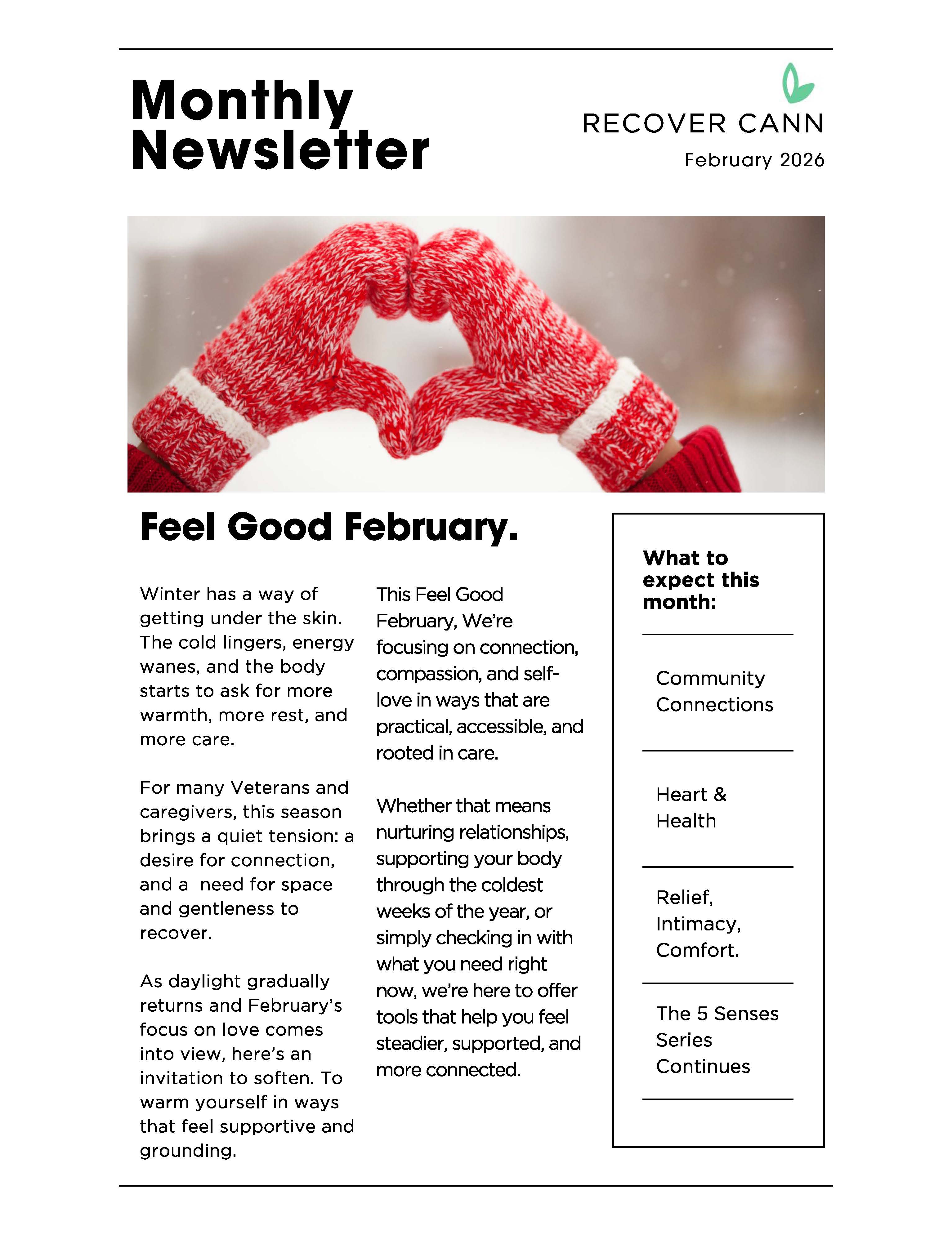 February 2026 Recover Cann Newsletter